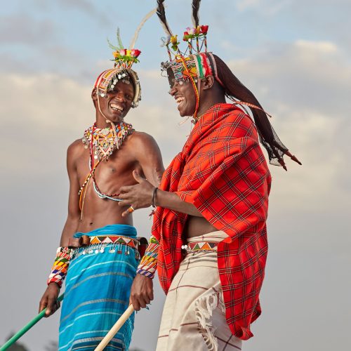 Principle personal Samburu men in Kenya